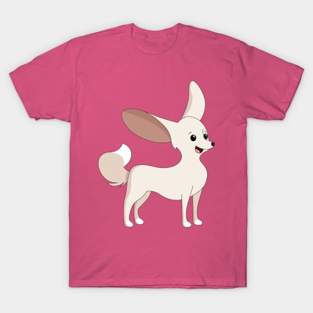 Kawaii Owner Fennec Fox Tail Standing Adorable Pet Cute T-Shirt by Mellowdellow